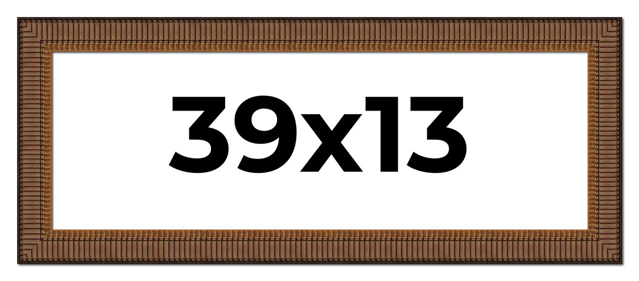 Panoramic Museum Black Picture Frame - UV Acrylic, Foam Board Backing, Hanging Hardware